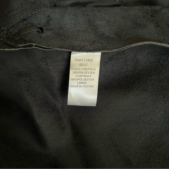 VICI Black Faux Leather Jacket Women's Size M Asymmetrical Zip Draped Coat NWT - Picture 5 of 7